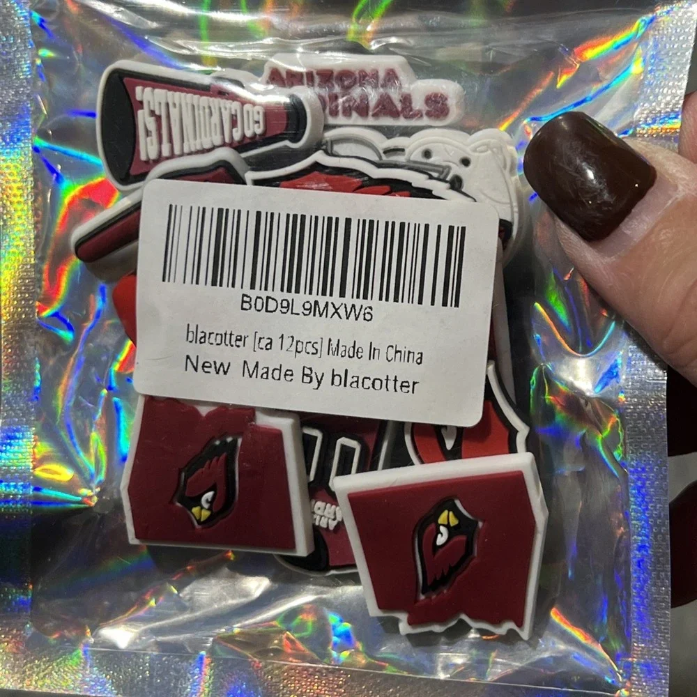 Arizona Cardinals Jibbitz Charms For Crocs 12 Pack‎ New Sealed Football NFL